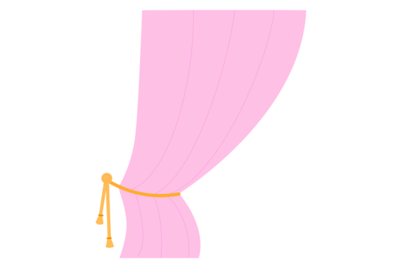 Download Pink Drapery Icon. Color Textile Tied Cu - Premium Resources
