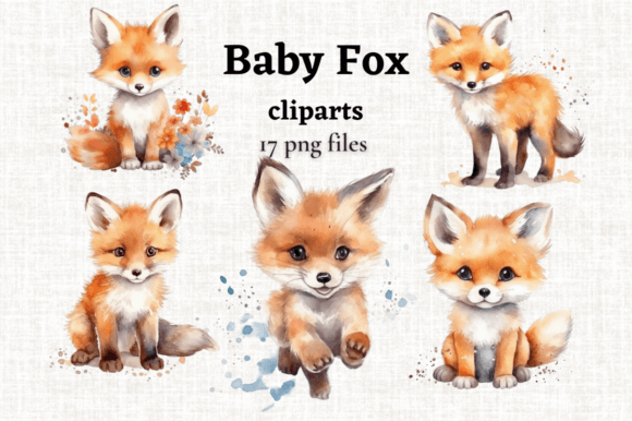 Download Cute Baby Fox Illustration, Animals PNG - Illustration Collection
