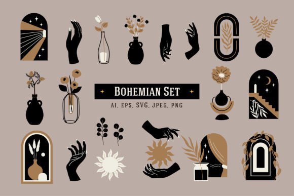 Download 20 Bohemian Illustrations - Illustration Collection