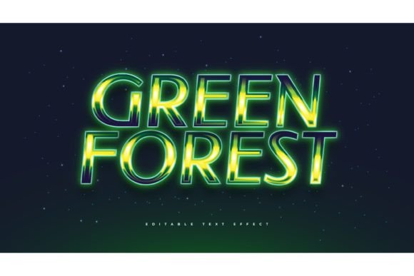 Download Green Forest Text with Retro Style - Retro Collection