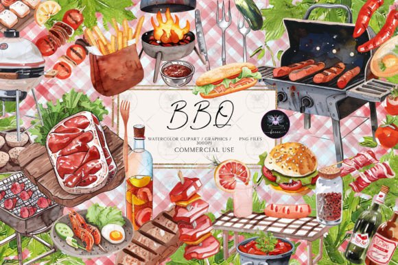 Download BBQ Food Illustration Clipart - Premium Resources
